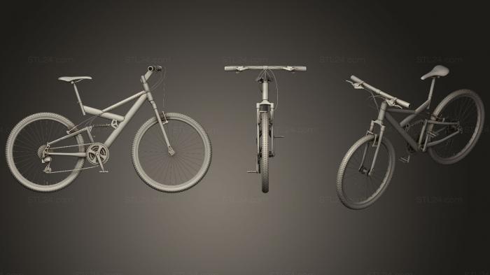 Автомобили и транспорт (Горный велосипед 2, CARS_0256) 3D модель для ЧПУ станка